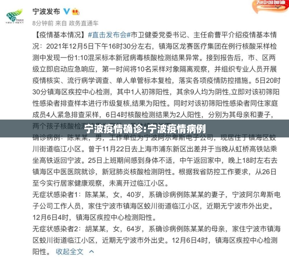 宁波疫情确诊:宁波疫情病例