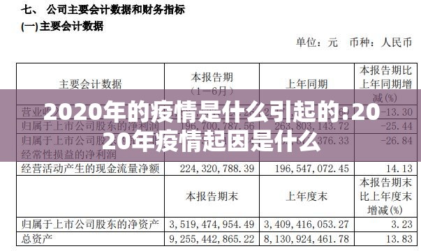 2020年的疫情是什么引起的:2020年疫情起因是什么