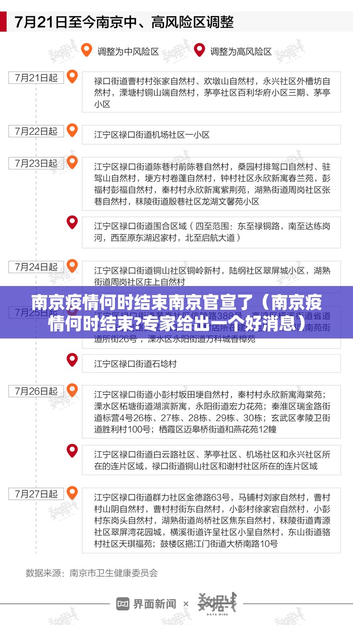 南京疫情何时结束南京官宣了（南京疫情何时结束?专家给出一个好消息）