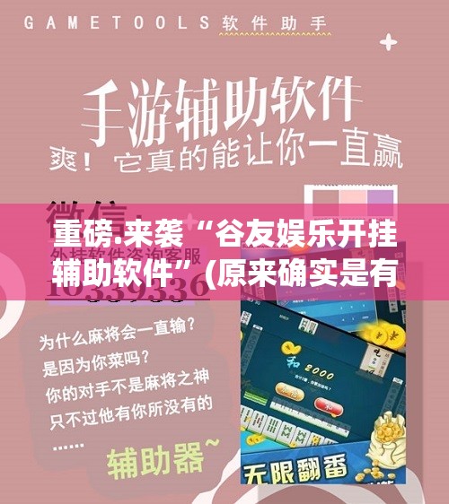 重磅.来袭“谷友娱乐开挂辅助软件”(原来确实是有挂)