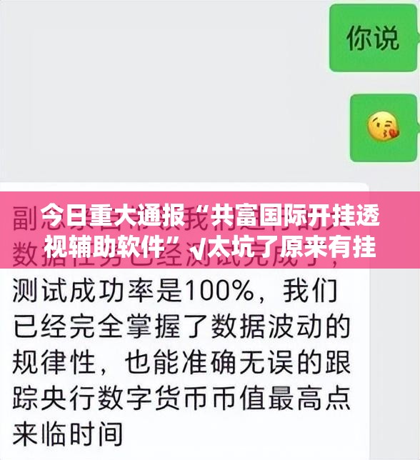 今日重大通报“共富国际开挂透视辅助软件”√太坑了原来有挂