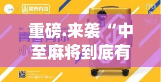 重磅.来袭“中至麻将到底有挂吗”√曝光透视猫腻