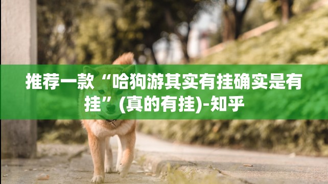 推荐一款“哈狗游其实有挂确实是有挂”(真的有挂)-知乎