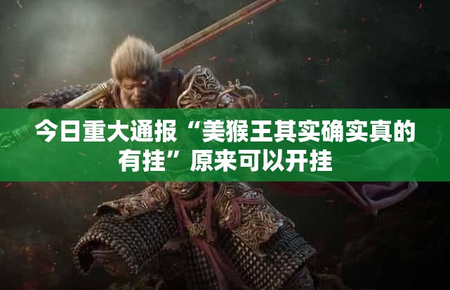 今日重大通报“美猴王其实确实真的有挂”原来可以开挂