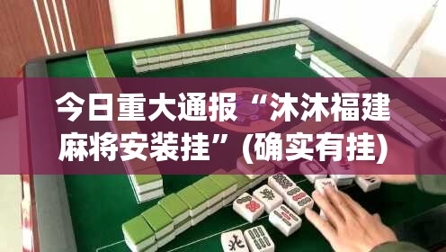 今日重大通报“沐沐福建麻将安装挂”(确实有挂)