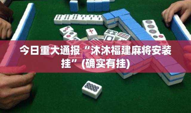 今日重大通报“沐沐福建麻将安装挂”(确实有挂)