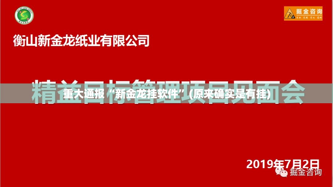 重大通报“新金龙挂软件”(原来确实是有挂)