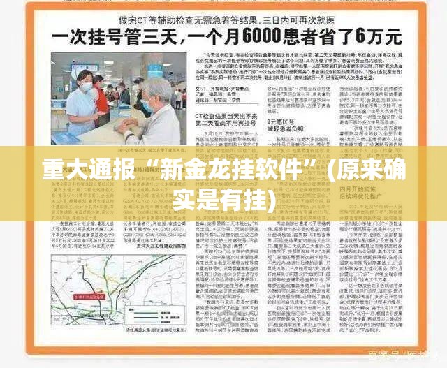 重大通报“新金龙挂软件”(原来确实是有挂)