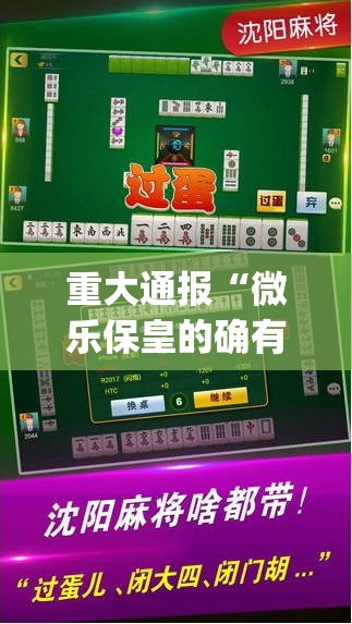重大通报“微乐保皇的确有挂确实有挂”√必胜开挂神器