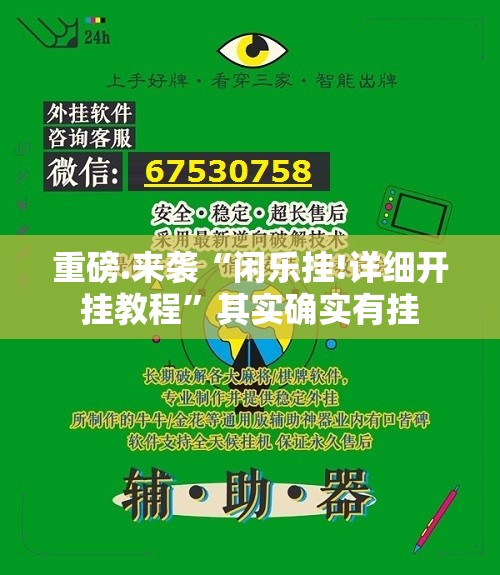 重磅.来袭“闲乐挂!详细开挂教程”其实确实有挂