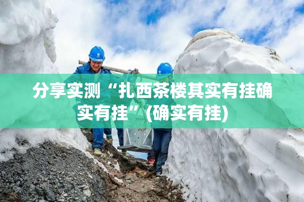 分享实测“扎西茶楼其实有挂确实有挂”(确实有挂)
