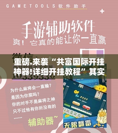 重磅.来袭“共富国际开挂神器!详细开挂教程”其实确实有挂