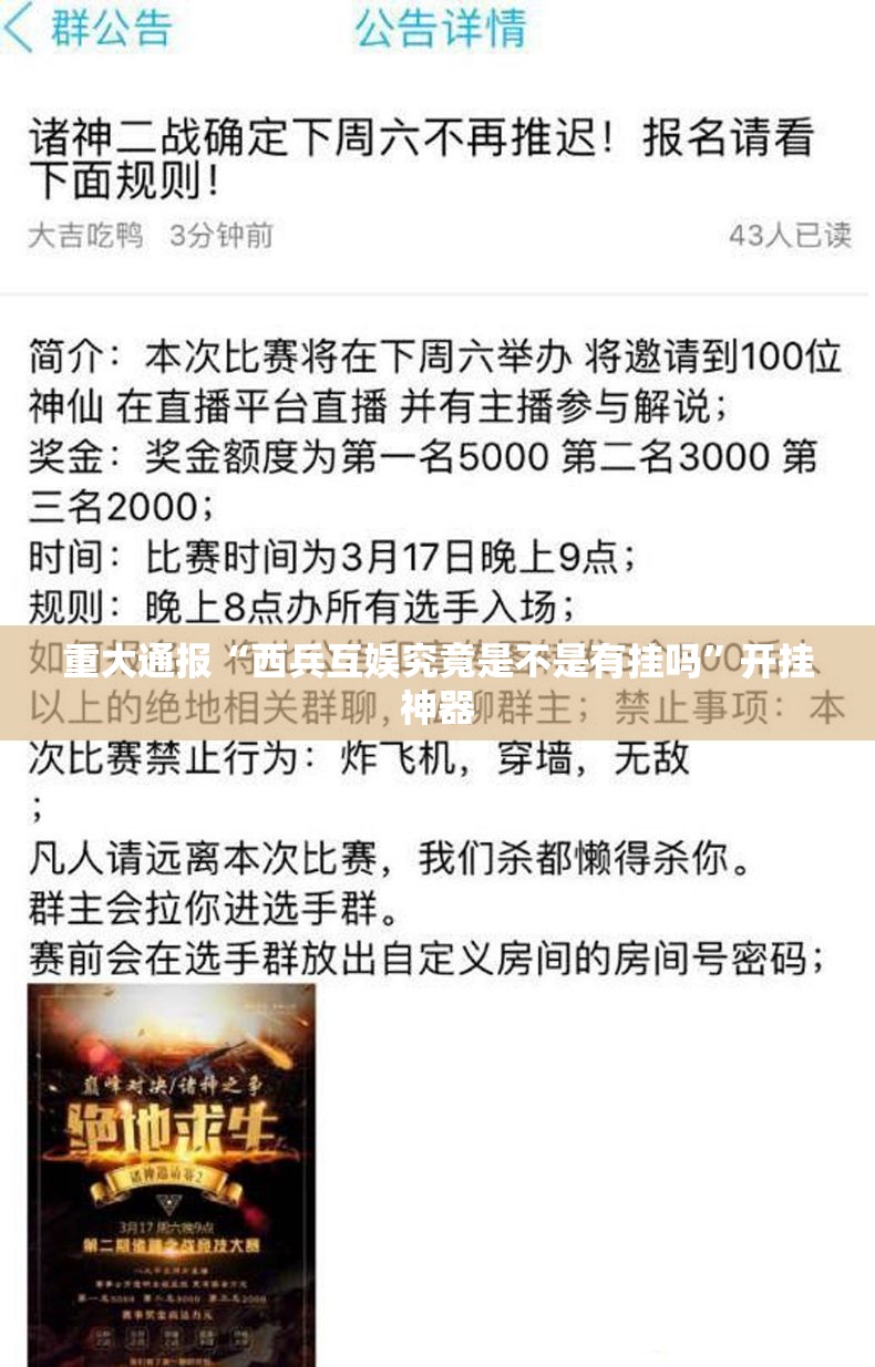 重大通报“西兵互娱究竟是不是有挂吗”开挂神器