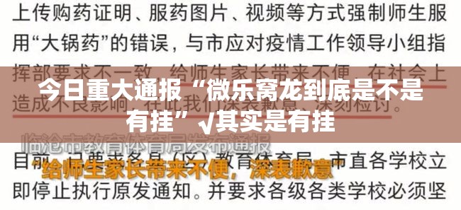 今日重大通报“微乐窝龙到底是不是有挂”√其实是有挂