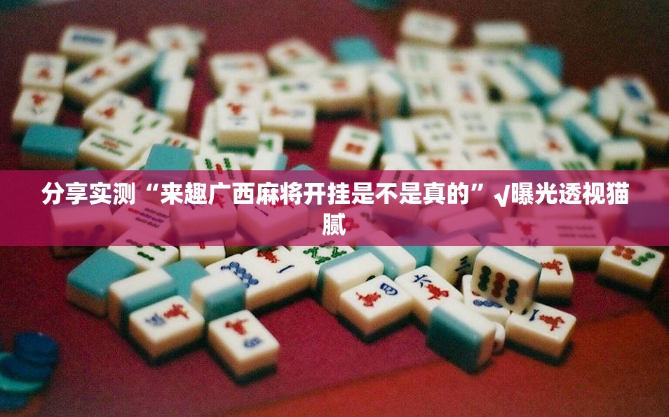 分享实测“来趣广西麻将开挂是不是真的”√曝光透视猫腻