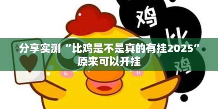 分享实测“比鸡是不是真的有挂2025”原来可以开挂