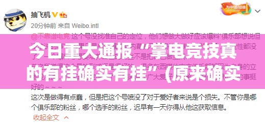 今日重大通报“掌电竞技真的有挂确实有挂”(原来确实是有挂)