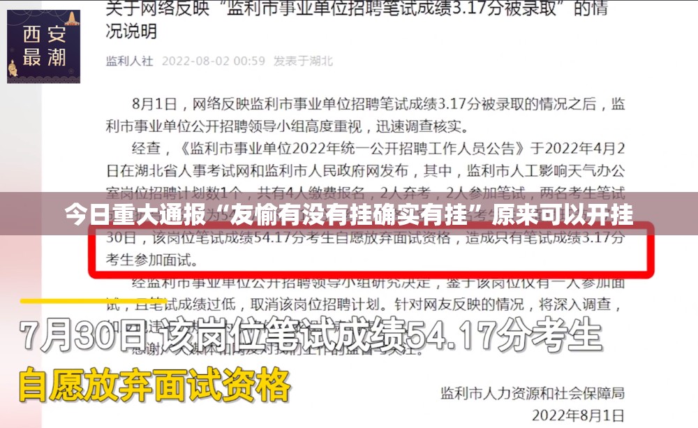 今日重大通报“友愉有没有挂确实有挂”原来可以开挂