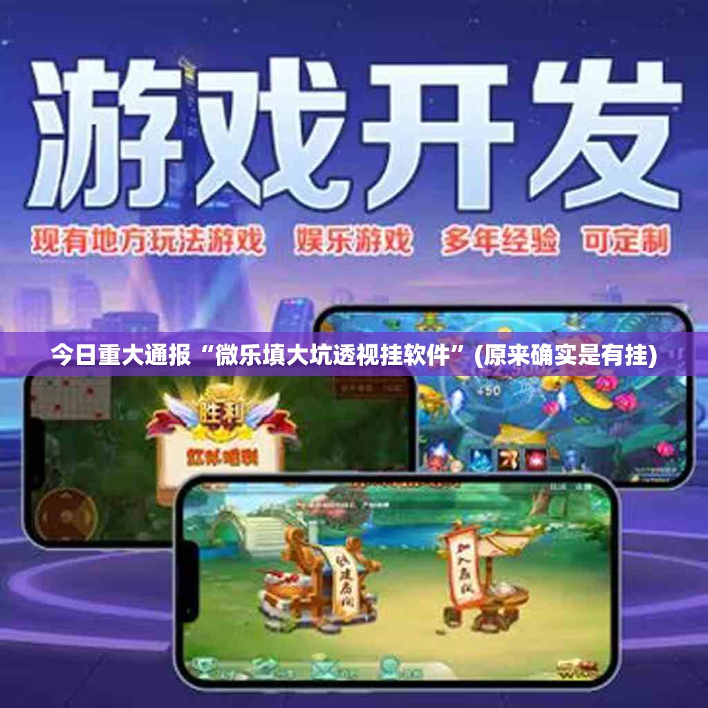 今日重大通报“微乐填大坑透视挂软件”(原来确实是有挂)