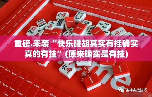 重磅.来袭“快乐碰胡其实有挂确实真的有挂”(原来确实是有挂)