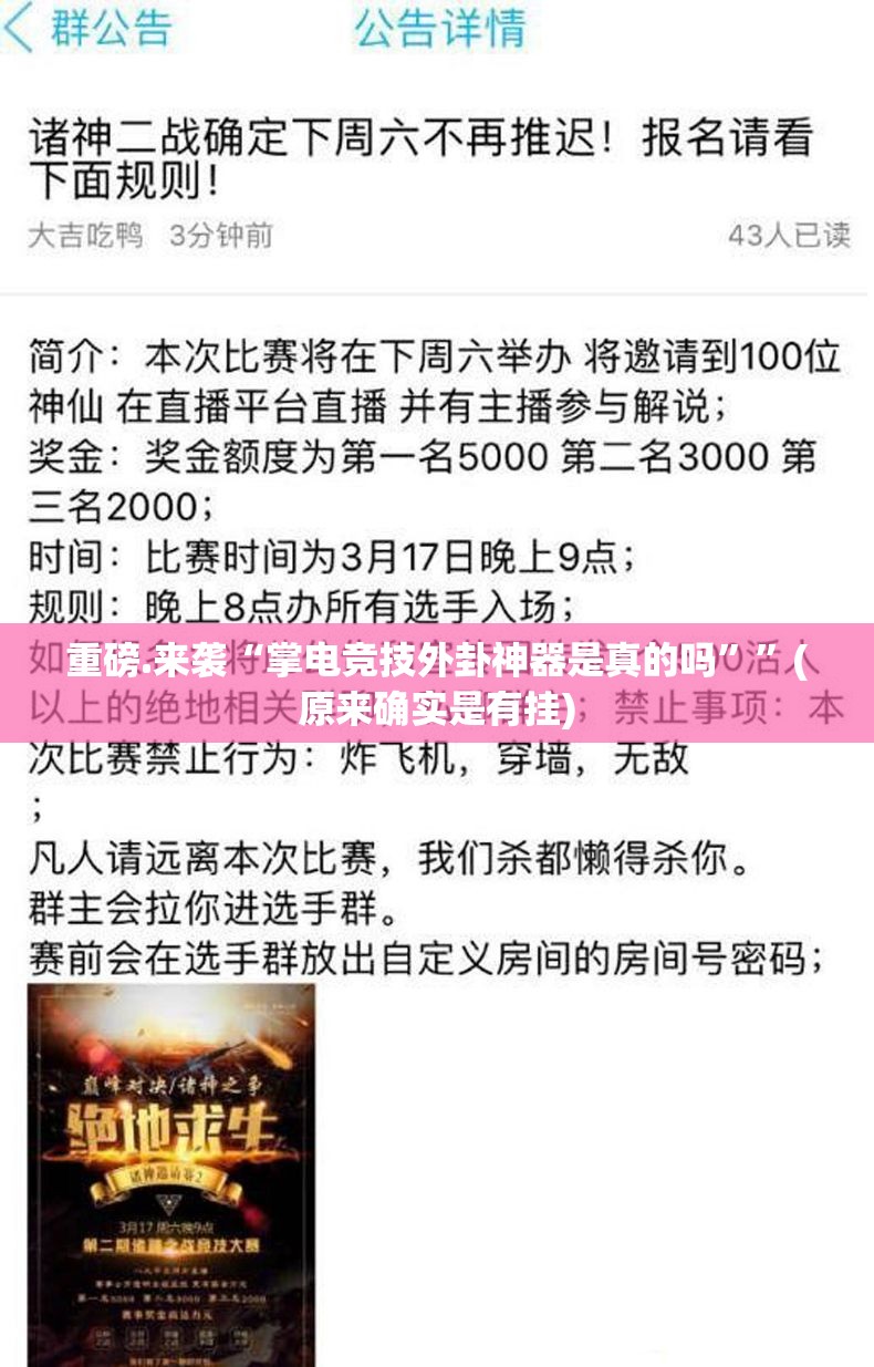 重磅.来袭“掌电竞技外卦神器是真的吗””(原来确实是有挂)