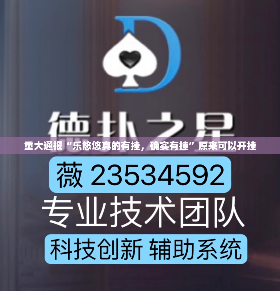 重大通报“乐悠悠真的有挂，确实有挂”原来可以开挂