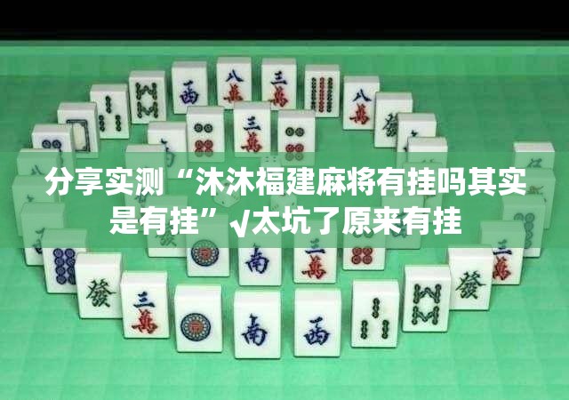 分享实测“沐沐福建麻将有挂吗其实是有挂”√太坑了原来有挂