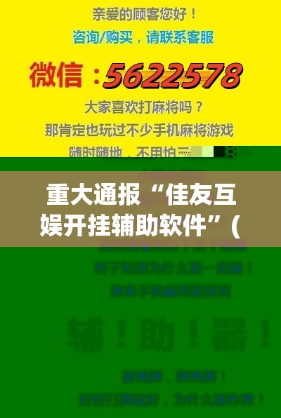 重大通报“佳友互娱开挂辅助软件”(原来确实是有挂)