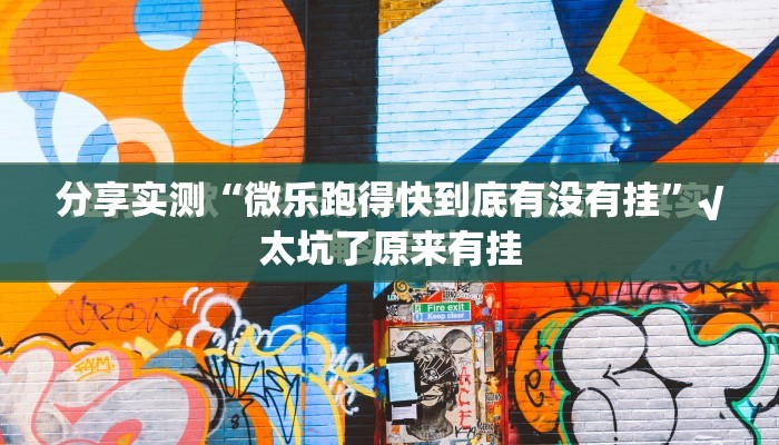 分享实测“微乐跑得快到底有没有挂”√太坑了原来有挂
