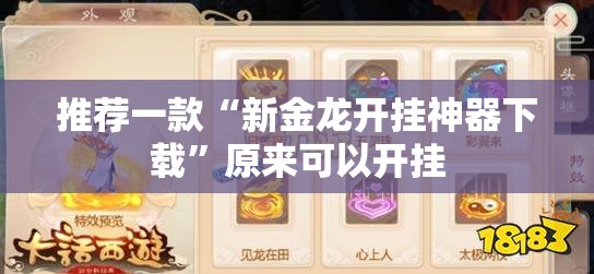 推荐一款“新金龙开挂神器下载”原来可以开挂