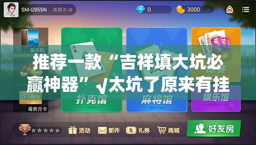 推荐一款“吉祥填大坑必赢神器”√太坑了原来有挂