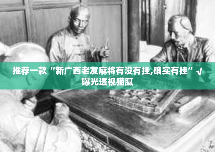 推荐一款“新广西老友麻将有没有挂,确实有挂”√曝光透视猫腻
