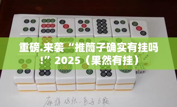重磅.来袭“推筒子确实有挂吗!”2025（果然有挂）