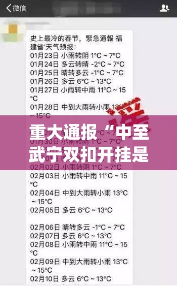 重大通报“中至武宁双扣开挂是不是真的”√其实是有挂