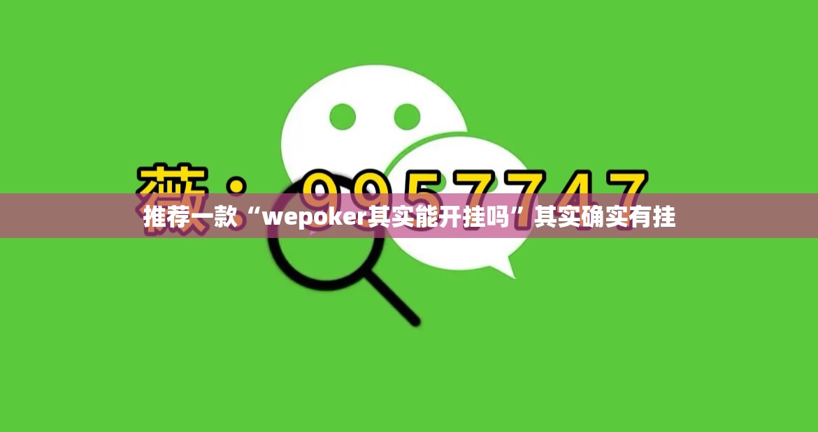 推荐一款“wepoker其实能开挂吗”其实确实有挂