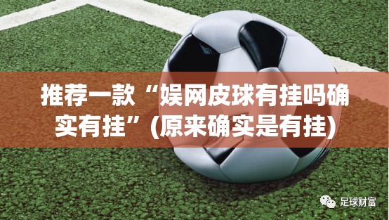推荐一款“娱网皮球有挂吗确实有挂”(原来确实是有挂)