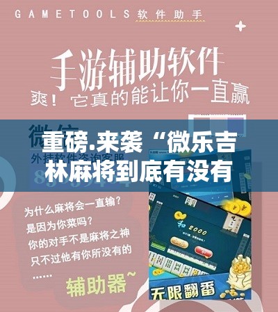 重磅.来袭“微乐吉林麻将到底有没有挂吗”开挂神器