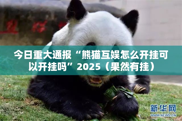 今日重大通报“熊猫互娱怎么开挂可以开挂吗”2025（果然有挂）