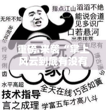 重磅.来袭“掌上风云到底有没有挂确实有挂”原来可以开挂