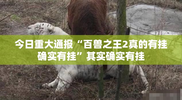 今日重大通报“百兽之王2真的有挂确实有挂”其实确实有挂