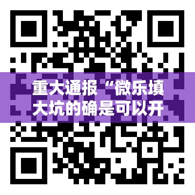 重大通报“微乐填大坑的确是可以开挂!确实有挂”2025（果然有挂）
