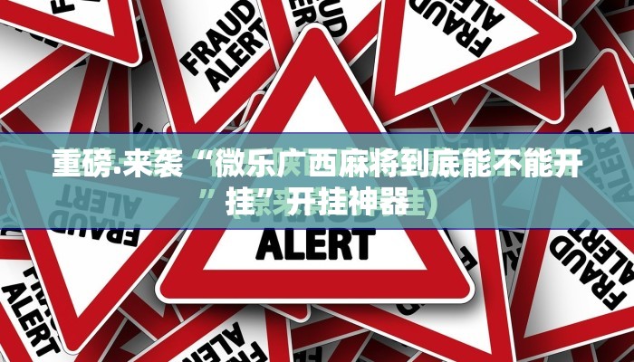 重磅.来袭“微乐广西麻将到底能不能开挂”开挂神器