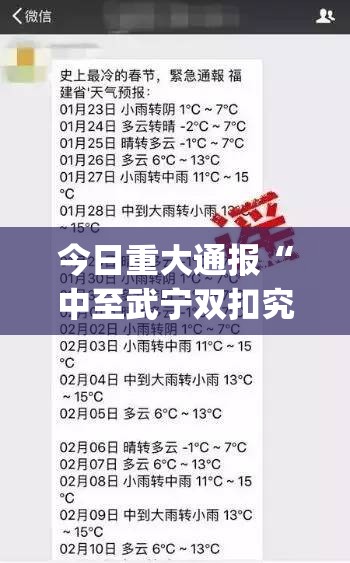 今日重大通报“中至武宁双扣究竟有没有挂”(确实有挂)