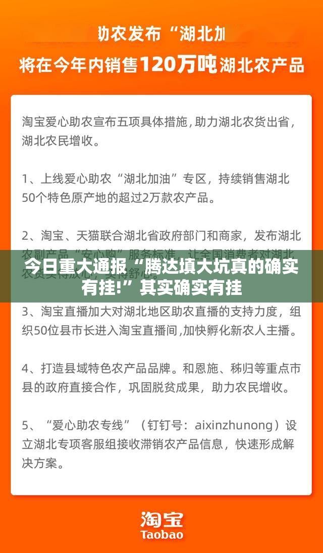 今日重大通报“腾达填大坑真的确实有挂!”其实确实有挂