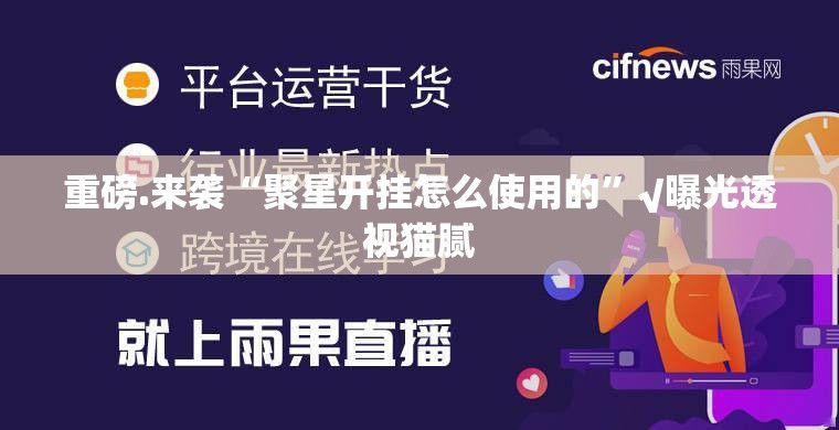 重磅.来袭“聚星开挂怎么使用的”√曝光透视猫腻