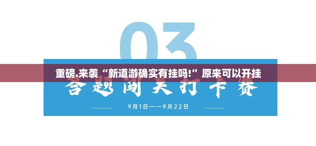 重磅.来袭“新道游确实有挂吗!”原来可以开挂