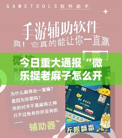 今日重大通报“微乐捉老麻子怎么开挂一专业师傅带你赢”2025（果然有挂）