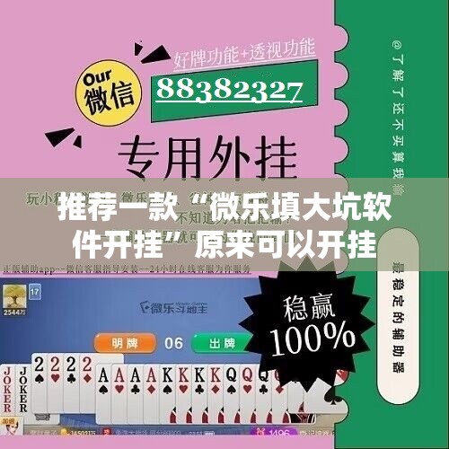 推荐一款“微乐填大坑软件开挂”原来可以开挂