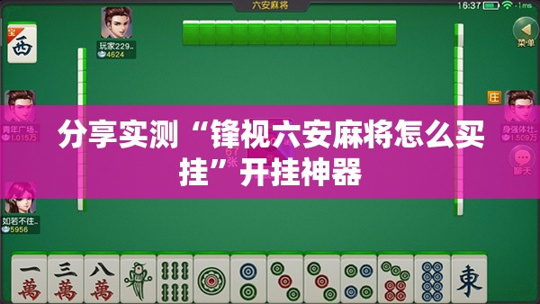 分享实测“锋视六安麻将怎么买挂”开挂神器