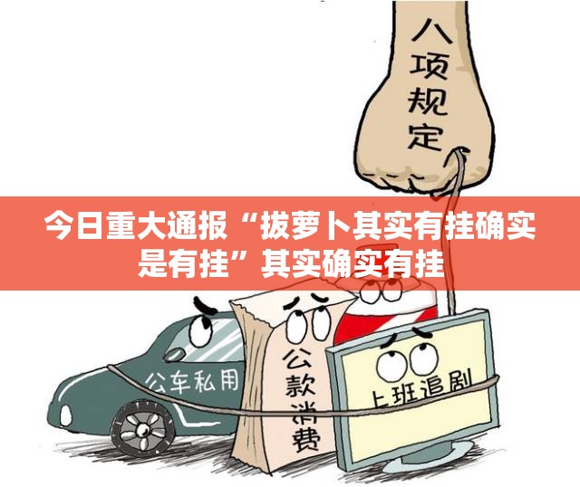 今日重大通报“拔萝卜其实有挂确实是有挂”其实确实有挂